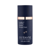 Skinbetter EyeMax AlphaRet Overnight Cream in 15ml navy bottle with rose gold accent, ideal for reducing fine lines and puffiness around eyes.