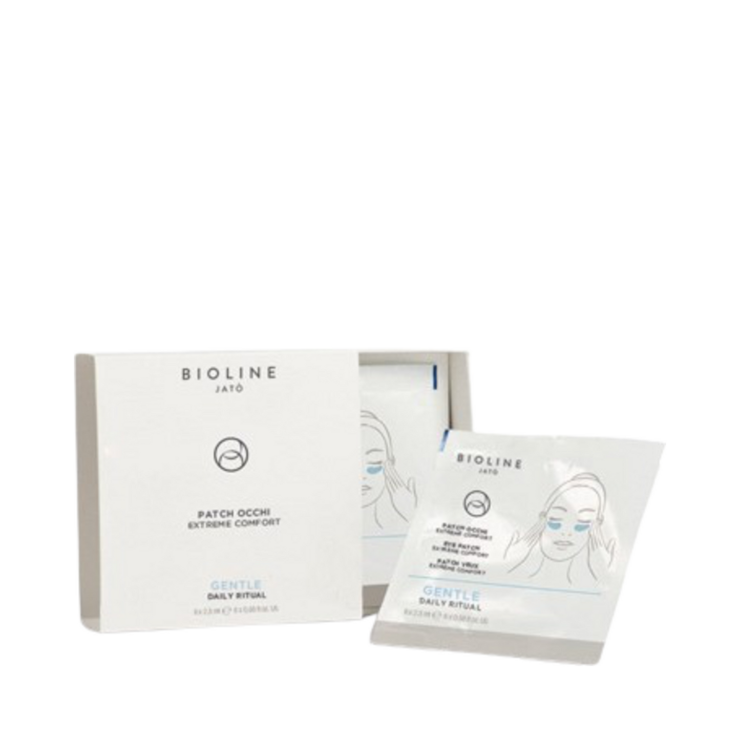 Bioline Eye Patch - Extreme Comfort eye treatment with hydrating patches for under-eye puffiness and dark circles. Includes individual sachets and box.