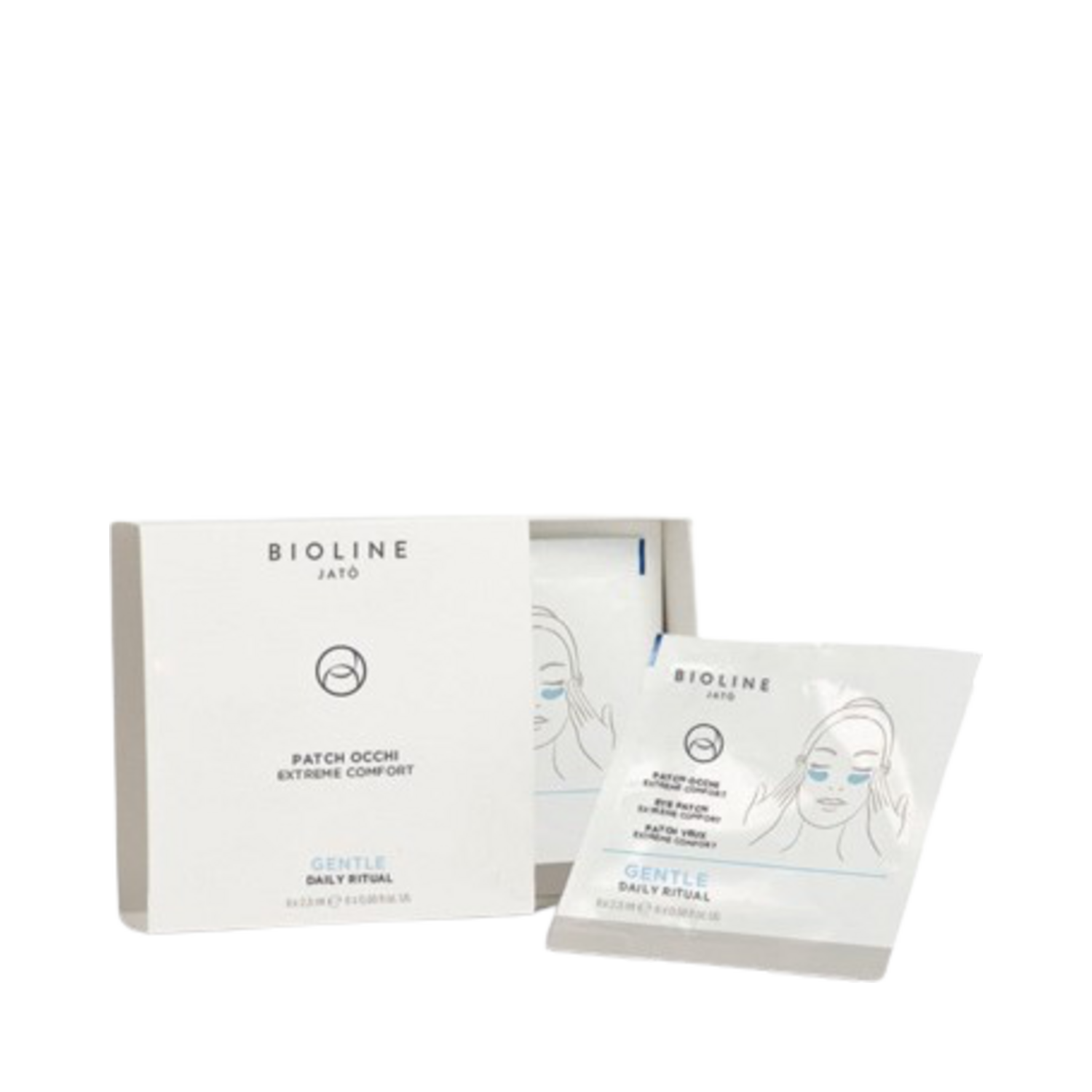 Bioline Eye Patch - Extreme Comfort eye treatment with hydrating patches for under-eye puffiness and dark circles. Includes individual sachets and box.