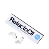 RefectoCil Eye Protection Papers at eSkinStore shown with white curved sheets for shielding lower eyelids during eye treatments. Ideal for preventing staining.