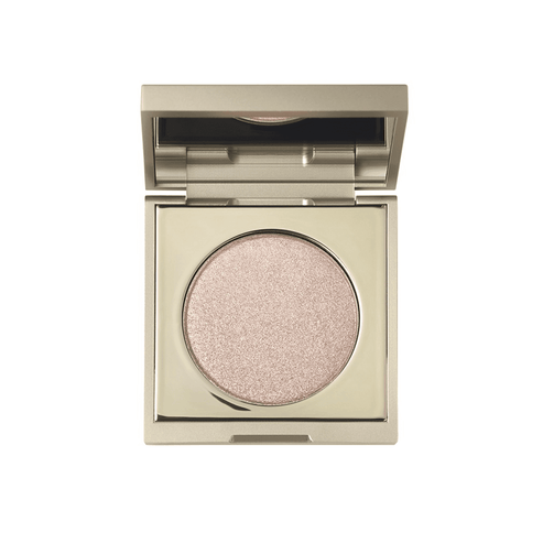 Stila Eye Shadow Kitten in a sleek gold compact, featuring a shimmering champagne pink shade. Ideal for creating radiant eye makeup looks.