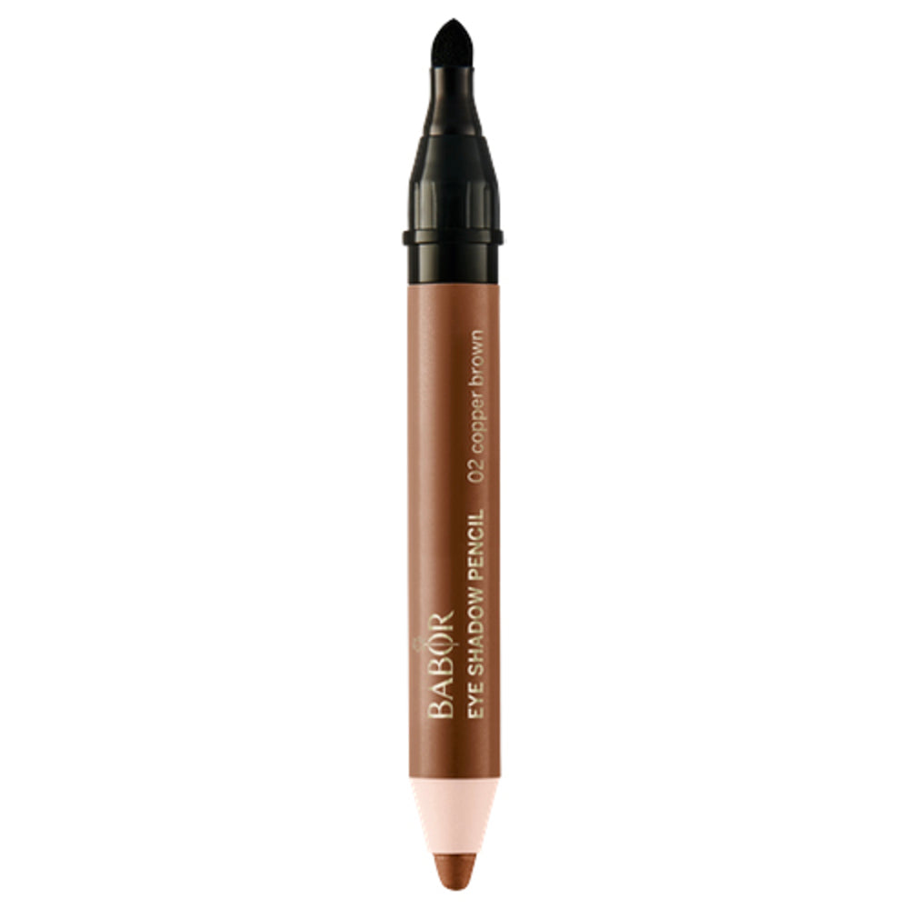 Babor Eye Shadow Pencil 2g in 02 Copper Brown for rich, blendable color. Dual-ended design perfect for contouring and shading eyes.