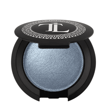 T LeClerc Eye Shadow 2.5g in shimmering blue with adjustable intensity, housed in a sleek black compact for eye makeup precision.