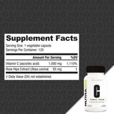 NutraBio Vitamin C 1000mg with Rose Hips