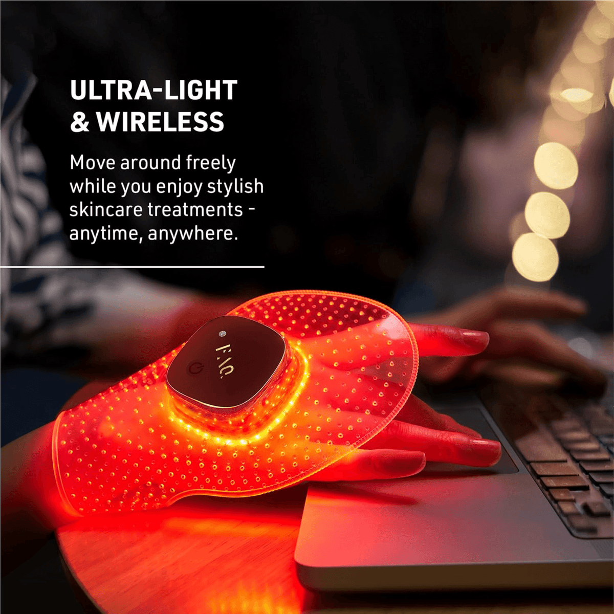 FOREO FAQ 221 Silicone Anti-Aging LED + Near-Infrared Hand Mask