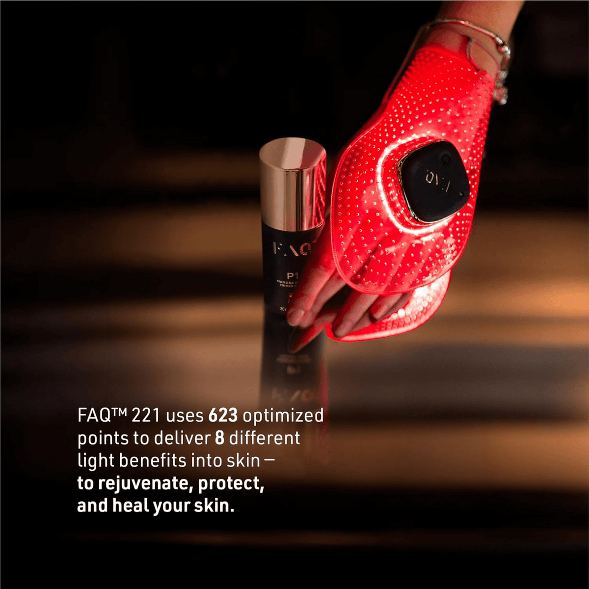 FOREO FAQ 221 Silicone Anti-Aging LED + Near-Infrared Hand Mask