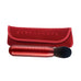 Pincel Facial Ruby Hammer Premium em vermelho metálico com estojo de veludo combinando, perfeito para misturar e contornar nas rotinas diárias de maquiagem.
