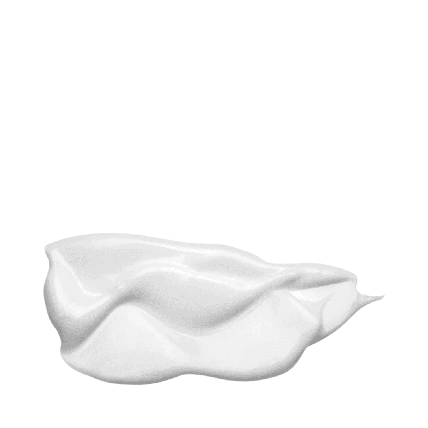 Close-up of Embryolisse Filaderme Emulsion's creamy white texture, showcasing its rich, nourishing formula for dry skin hydration.