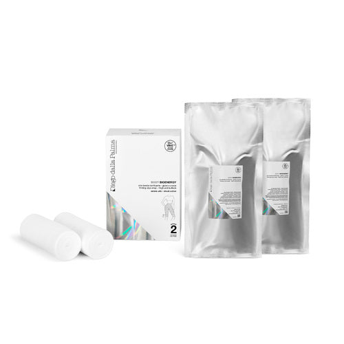 Diego dalla Palma Professional Firming Cryo Wrap set med gelpåsar och inpackningar designade för låruppstramande och kroppskonturering inom bad & kroppsvård.