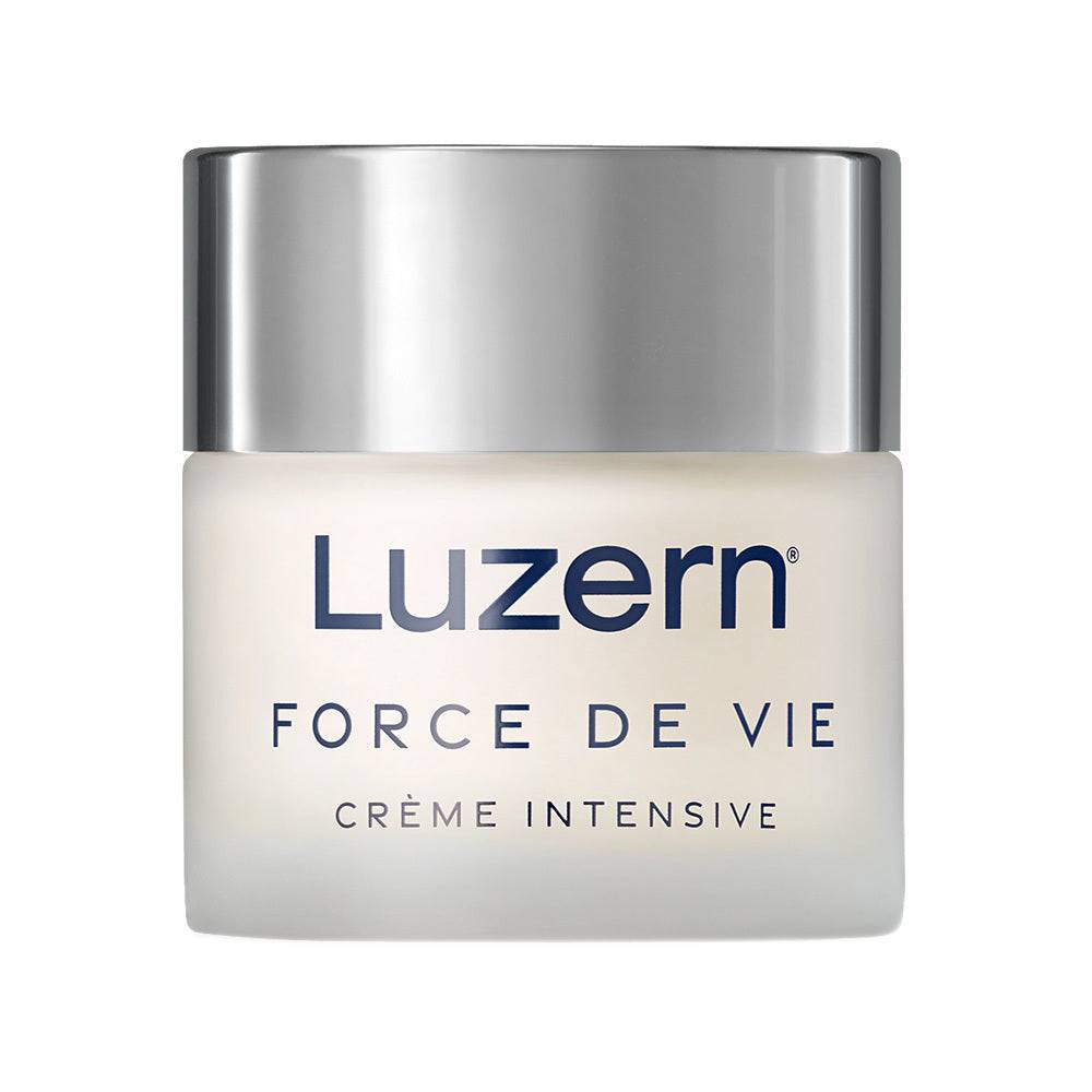Luzern Force De Vie Creme Intensive Moisturizer offers rich hydration in a luxury jar. Ideal for dry skin care in high-end skincare routines.