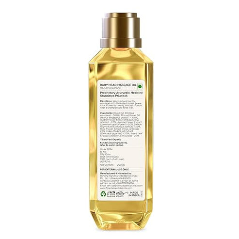 Forest Essentials Baby Head Massage Oil Dasapushpadi