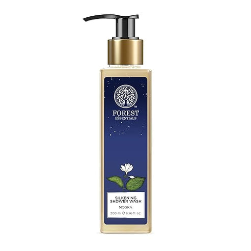 Forest Essentials Silkening Shower Wash Mogra - Ayurvedic Sulphate Free Shower Wash