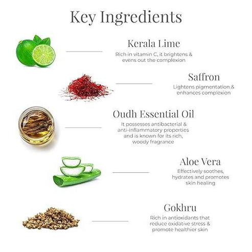 Forest Essentials Silkening Shower Wash Lime Saffron Oudh