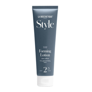 La Biosthetique Forming Lotion for shaping straight and curly hair with light hold. Ideal for natural styling in hair care routines.