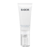 Babor Eye Serum - Fresh Skin | Smooth & Alert Eyes in sleek white pump bottle. Ideal eye treatment for revitalizing and smoothing under-eye area.