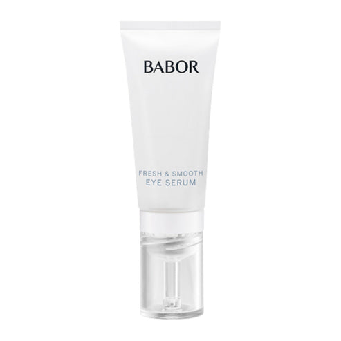 Babor Eye Serum - Fresh Skin | Smooth & Alert Eyes in sleek white pump bottle. Ideal eye treatment for revitalizing and smoothing under-eye area.