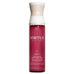 Virtue Frizz Block Smoothing Spray for krusete hår, med Alpha Keratin 60ku i en elegant rød flaske for langvarig glatthet og glans.