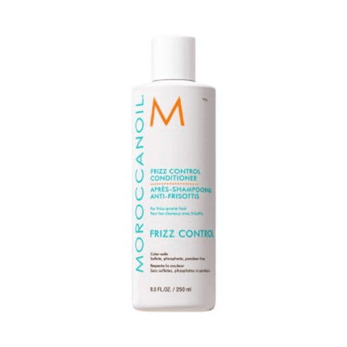 Moroccanoil Frizz Control Conditioner bottle with 250ml size, designed to tame frizz and restore shine for smooth, manageable hair.