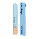 Alleyoop Game Face Second Skin Concealer in tan shade, boxed and formulated for hydrating, crease-proof face makeup.