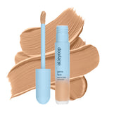 Alleyoop Game Face Concealer with applicator and deep tan swatch, offering second skin coverage and smooth face finish.