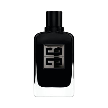 Givenchy Gentleman Society Extreme men's fragrance in a sleek black bottle with metallic logo. A bold floral woody scent for modern elegance.