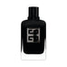 Givenchy Gentleman Society Extreme men's fragrance in black bottle with silver emblem, offering a bold floral woody aroma for modern elegance.
