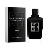 Givenchy Gentleman Society Extreme Eau de Parfum with box packaging. A luxurious floral woody fragrance for men with daffodil and coffee notes.