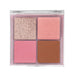 Close da paleta facial RVB Lab Glow Harmony com blush e iluminador