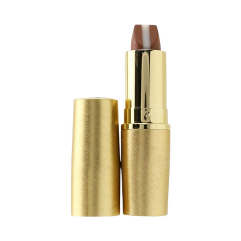 GrandeLIPSTICK Plumping Lipstick in deep brown shade with luxurious gold case. Enhances lips with hydration, color, and plumping effect.