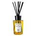 Lúxus Acqua Di Parma Grazie Diffuser í gulbrúnum flösku með svörtum prikum. Úrvals rósailmandi heimilisilmur fyrir skreytingar og gjafir.