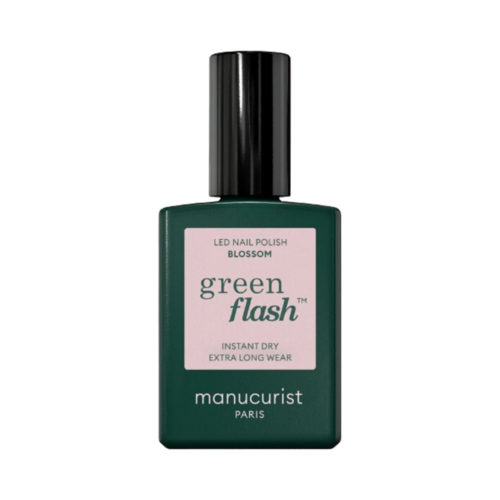 Manucurist Green Flash Nail Polish in Blossom - 0.51 fl oz LED polish for a soft blush pink, long-lasting finish.