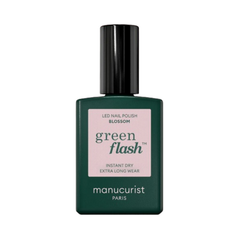 Manucurist Green Flash Nail Polish in Blossom - 0.51 fl oz LED polish for a soft blush pink, long-lasting finish.
