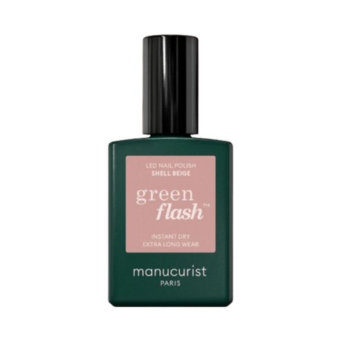 Manucurist Green Flash Nail Polish in Shell Beige - 0.51 fl oz LED polish for a warm nude, long-wear finish.