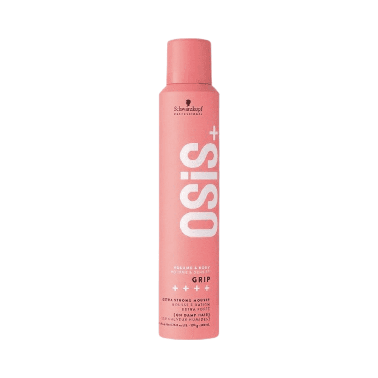 Schwarzkopf OSiS+ Grip Extra Strong Mousse for hair styling, designed to boost volume and provide firm hold, featured in Health & Beauty category.