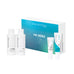Compacte Diego dalla Palma HA HERO Skin Care Travel Kit met reiniger, toner, serum en crème voor gezichtshydratatie en gezondheid tijdens het reizen.