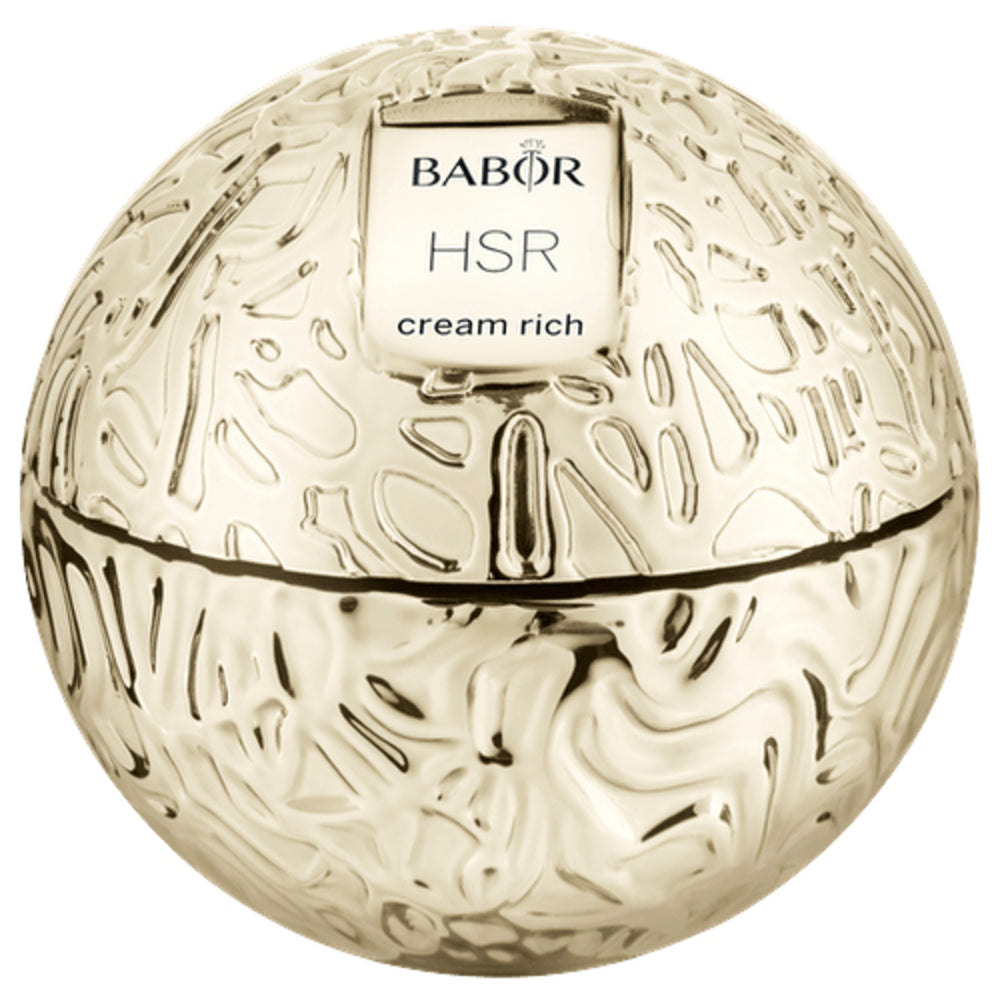 Babor Anti-Wrinkle Cream Rich in premium gold packaging, designed for face and neck care to enhance skin firmness and elasticity.