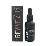 Revive7 Hair Treatment - Hair Growth Oil packaging featuring sleek black design. Organic, vegan hair care for men and women.