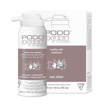 Nail Fungus Treatment - Podoexpert Tincture spray bottle and packaging for healthy nails. Ideal for nail fungus therapy and nail care routines.