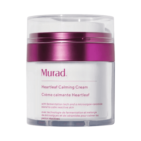 Murad Heartleaf Calming Cream face moisturizer with fermentation tech and microalgae-ceramide blend to soothe sensitive skin.