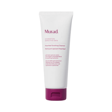 Murad Heartleaf Cleanser - Soothing Skin Protection with ceramides and lipids in a white and pink tube. Ideal for sensitive skin face wash routine.