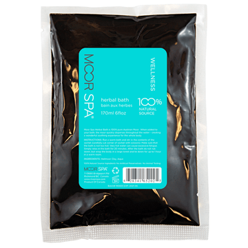 Moor Spa Herbal Bath 170ml pouch for natural relaxation. Luxurious moor bath body wash ideal for soothing and rejuvenating personal care routines.