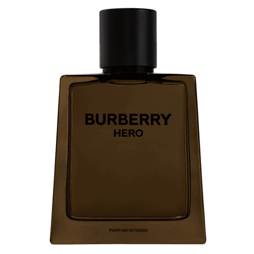 Burberry Hero Parfum Intense - Signature Cedarwood Scent in a sleek dark amber bottle, ideal for bold men's fragrance collections.