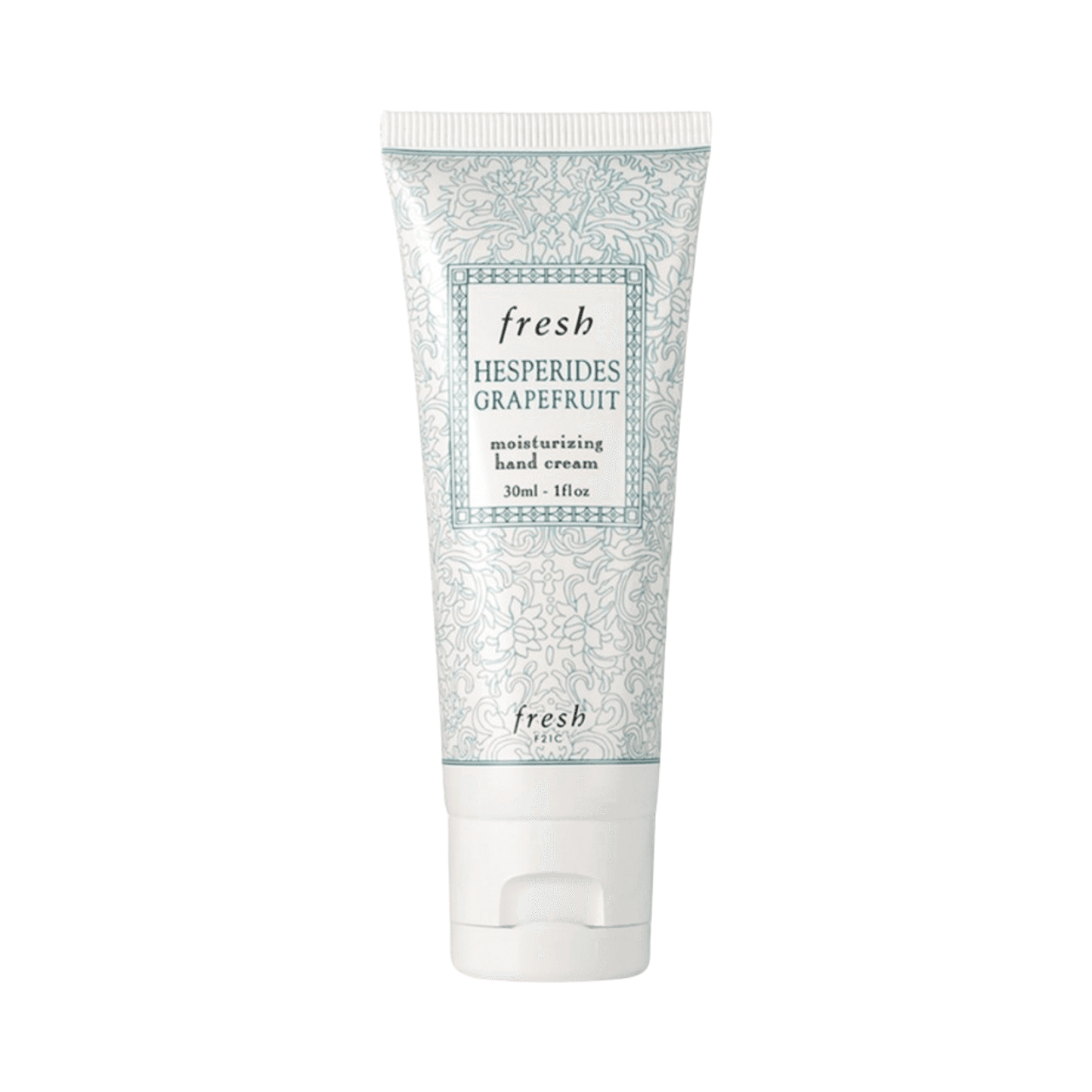 Fresh Hesperides Grapefruit Moisturizing Hand Cream in 30ml tube for soft, nourished hands. Ideal for dry skin with a refreshing citrus scent.