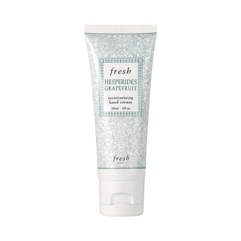 Fresh Hesperides Grapefruit Moisturizing Hand Cream in 30ml tube for soft, nourished hands. Ideal for dry skin with a refreshing citrus scent.