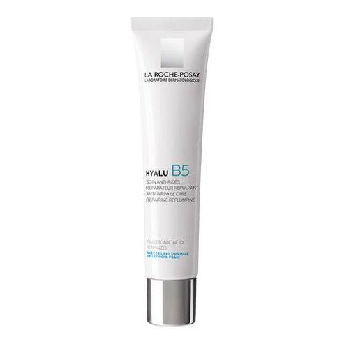 Front view of La Roche Posay Hyalu B5 Corrector, a hydrating face cream with Vitamin B and hyaluronic acid for wrinkle repair and skin plumping.