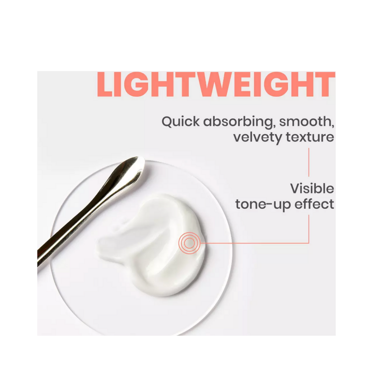 Lightweight texture of Avene Hyaluron B3 Cream shown with applicator, emphasizing quick absorption and visible tone-up effect.