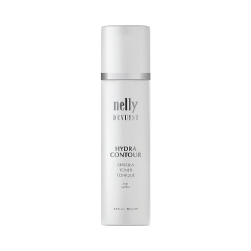 Hydra Contour Circula Toner - Nelly Devuyst Hydra Toner in a sleek white 100 ml spray bottle for body treatment and circulation support.