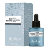 Algologie Hydra-Replenish Booster with product box, a hydrating face serum enriched with hyaluronic acid for skin moisture and comfort.