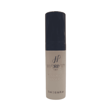 Free Gift Hydrinity Serum - Restorative Care 5ml bottle for face and neck. Enhances hydration, texture, and glow for dry or mature skin.