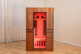 Costway 2-Person Dual Therapy Full Spectrum Infrared Sauna with Red Light Panel, WiFi App Control, Chromotherapy & Bluetooth – Okoume Wood- Fully Loaded Indoor Spa